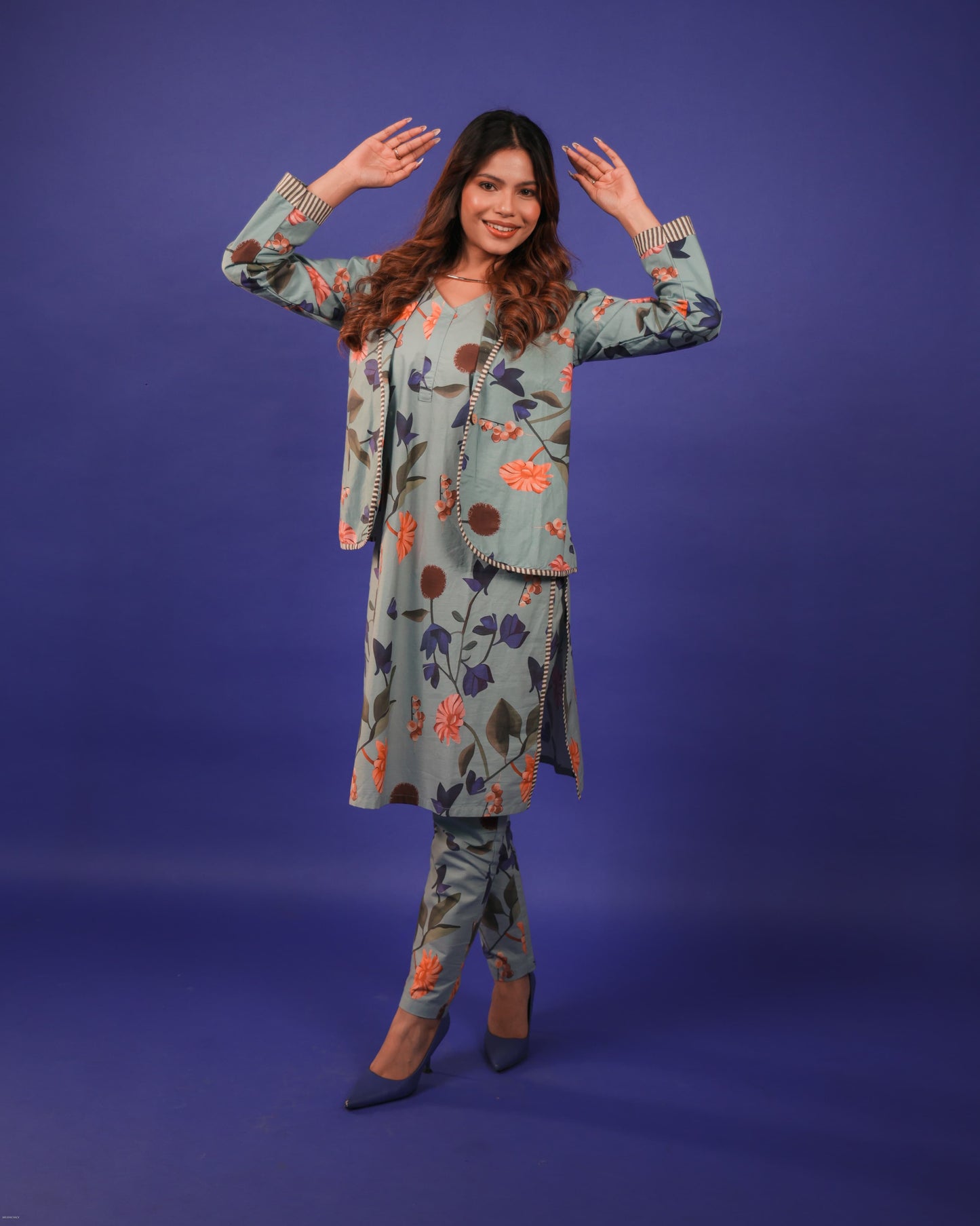 PRINTED CO-ORD WITH JACKET