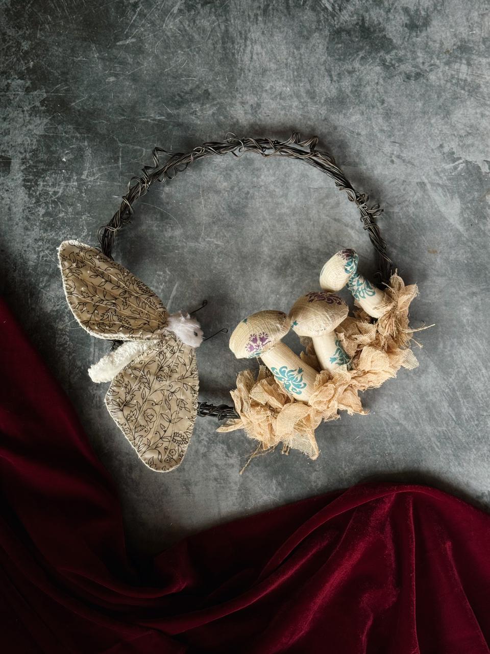 Mushroom French Vine Wreath