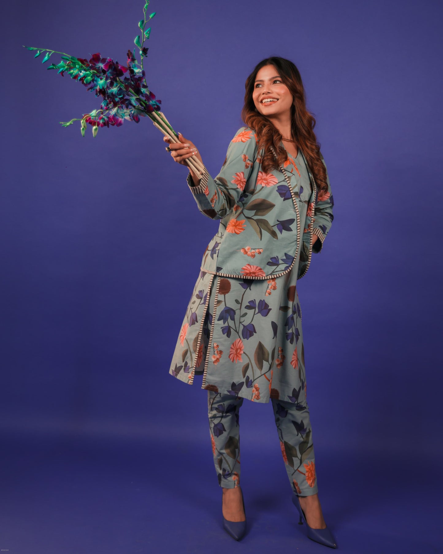 PRINTED CO-ORD WITH JACKET