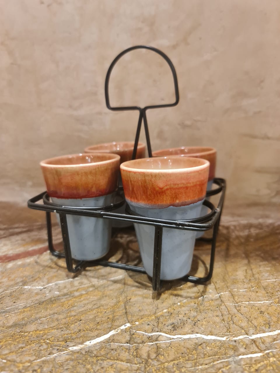 Chai Glass Set of 4 With Stand