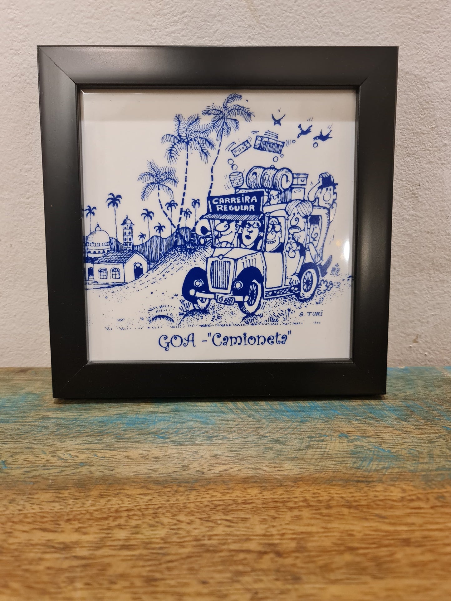 BLUE TILE WITH FRAME