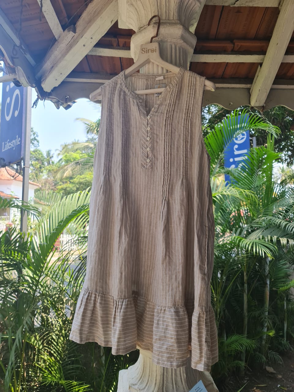 Cream Linen Top
