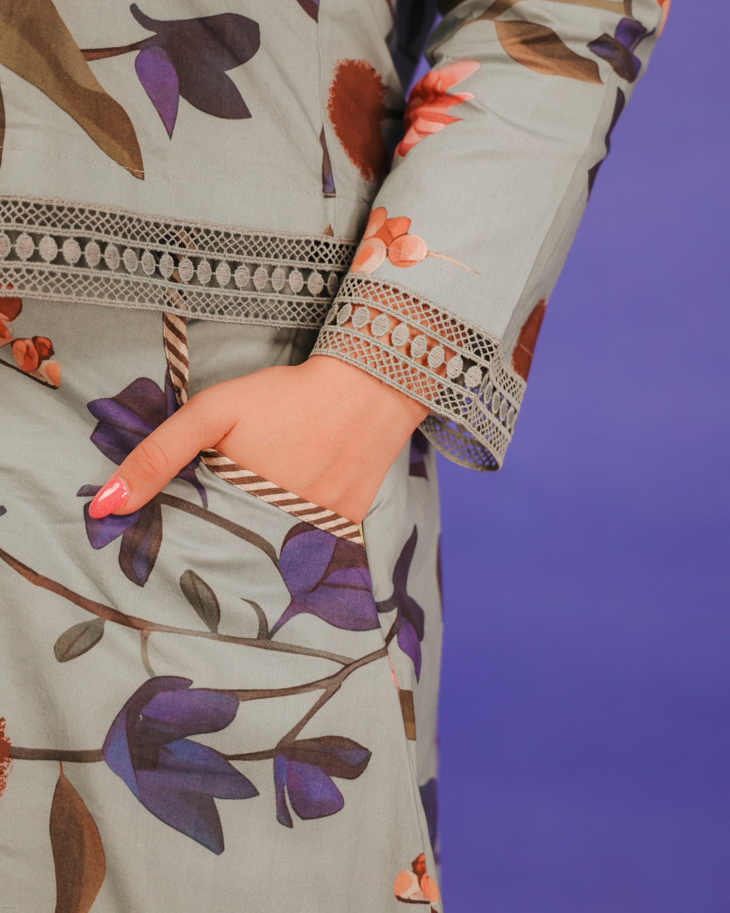 Printed Skirt & Shirt Cord Set