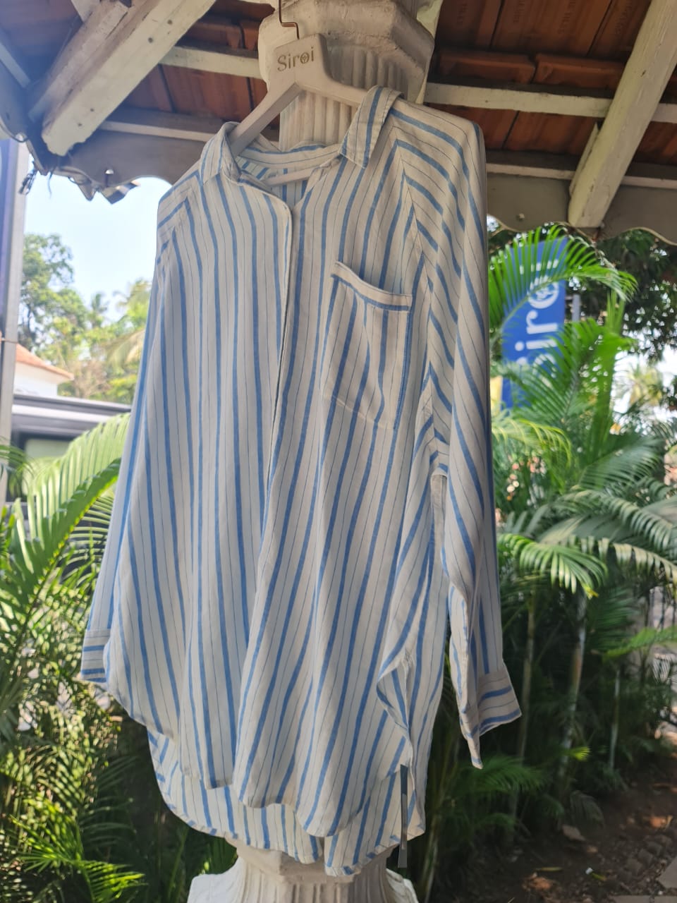 Linen Blue Line Shirt