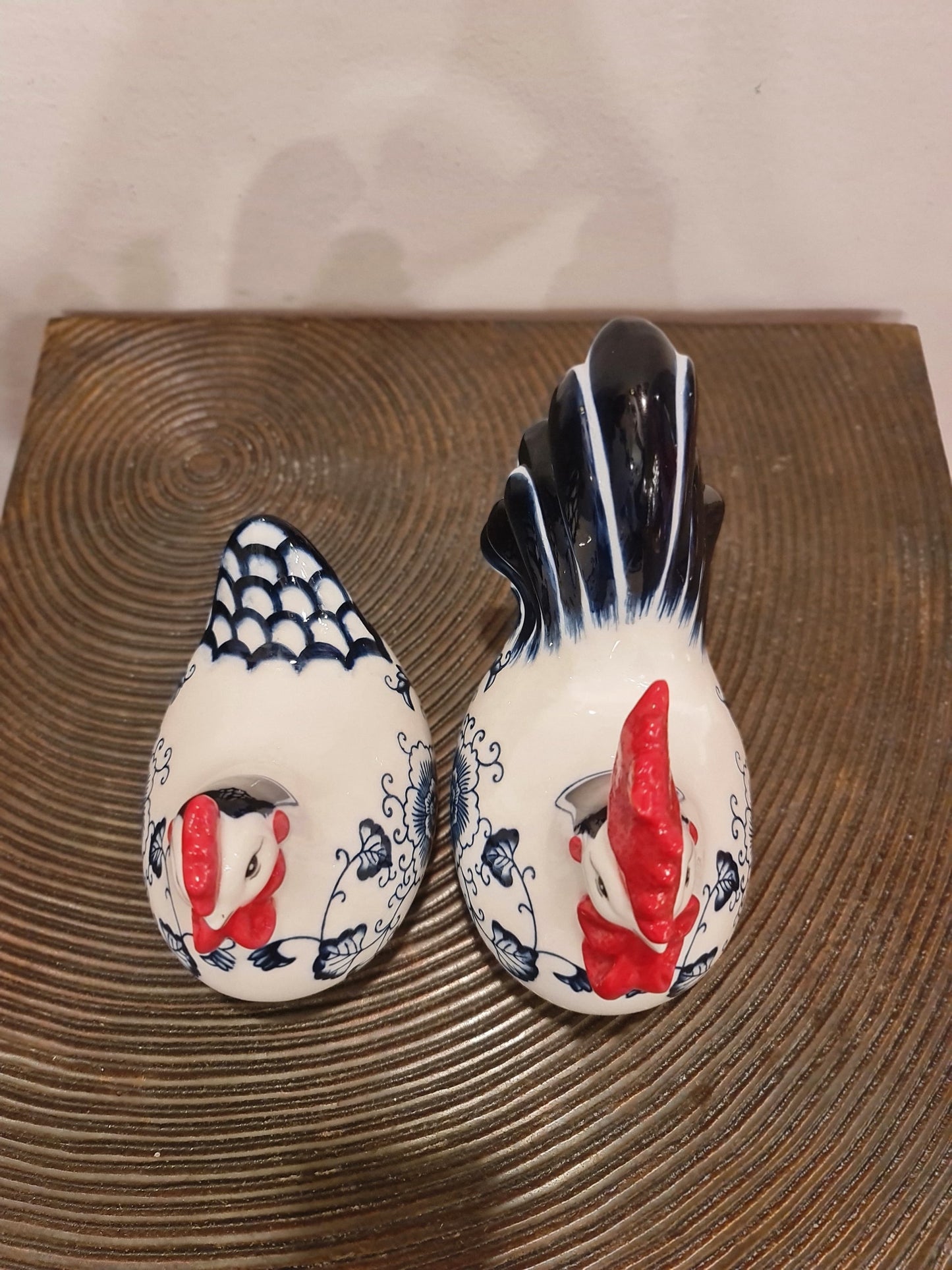 Pair of Ceramic Rooster