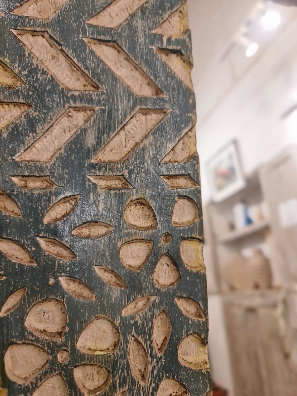 Blue and White Mirror