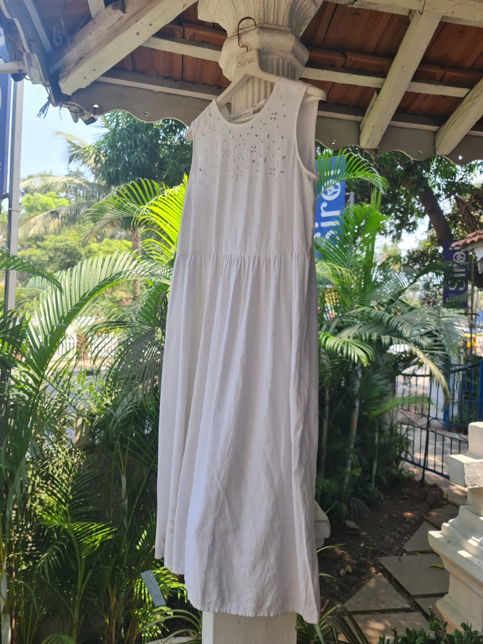 White Linen Long Dress