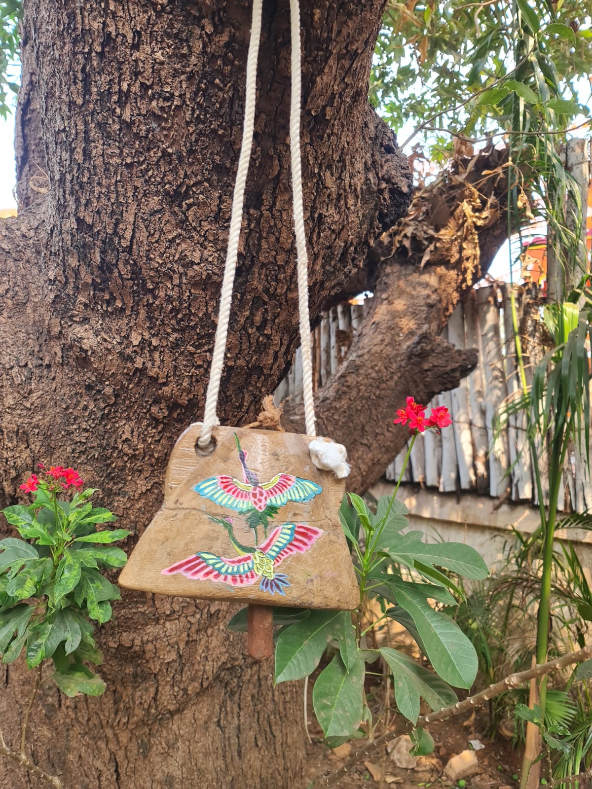 Hand Painted Wooden Bell