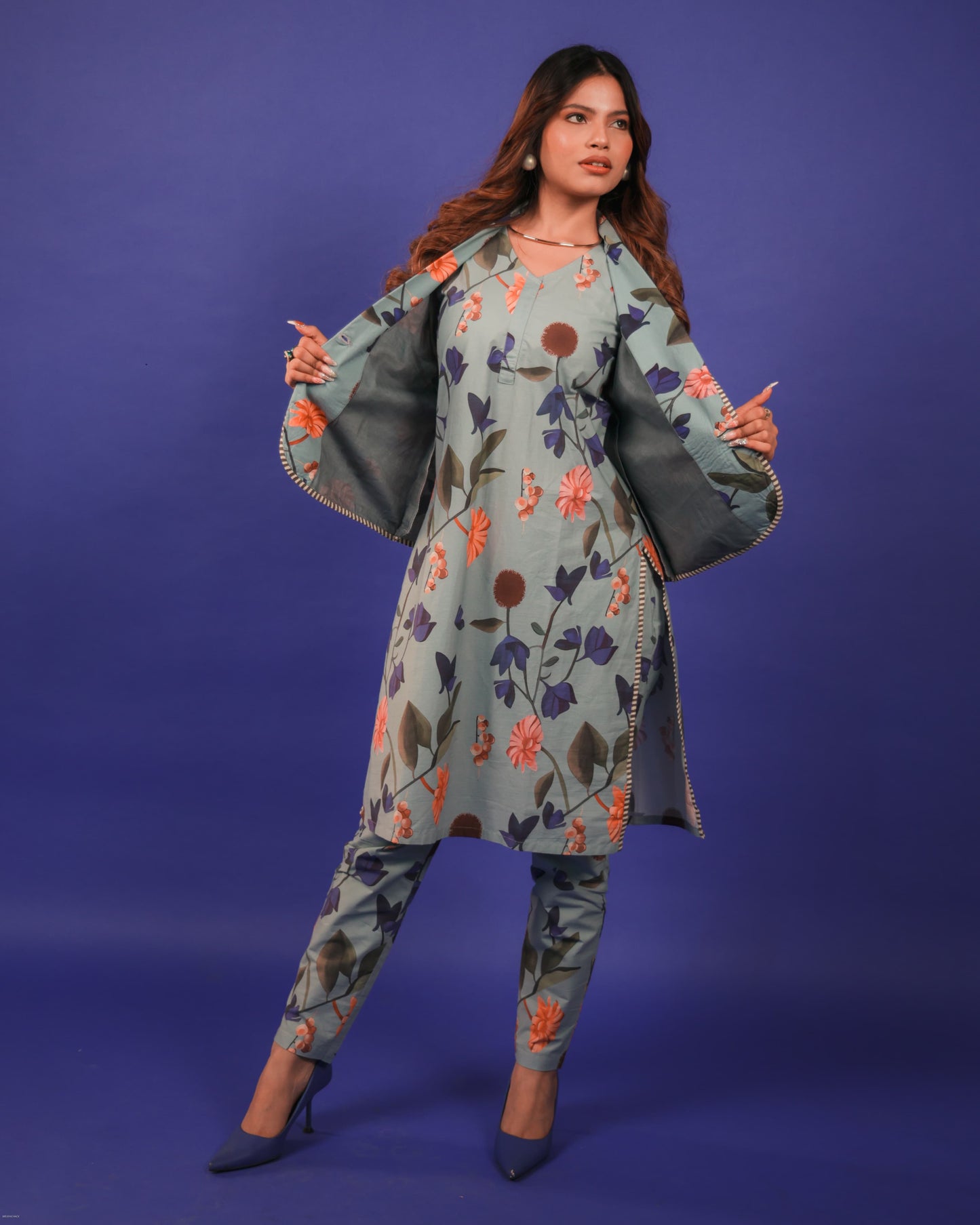 PRINTED CO-ORD WITH JACKET