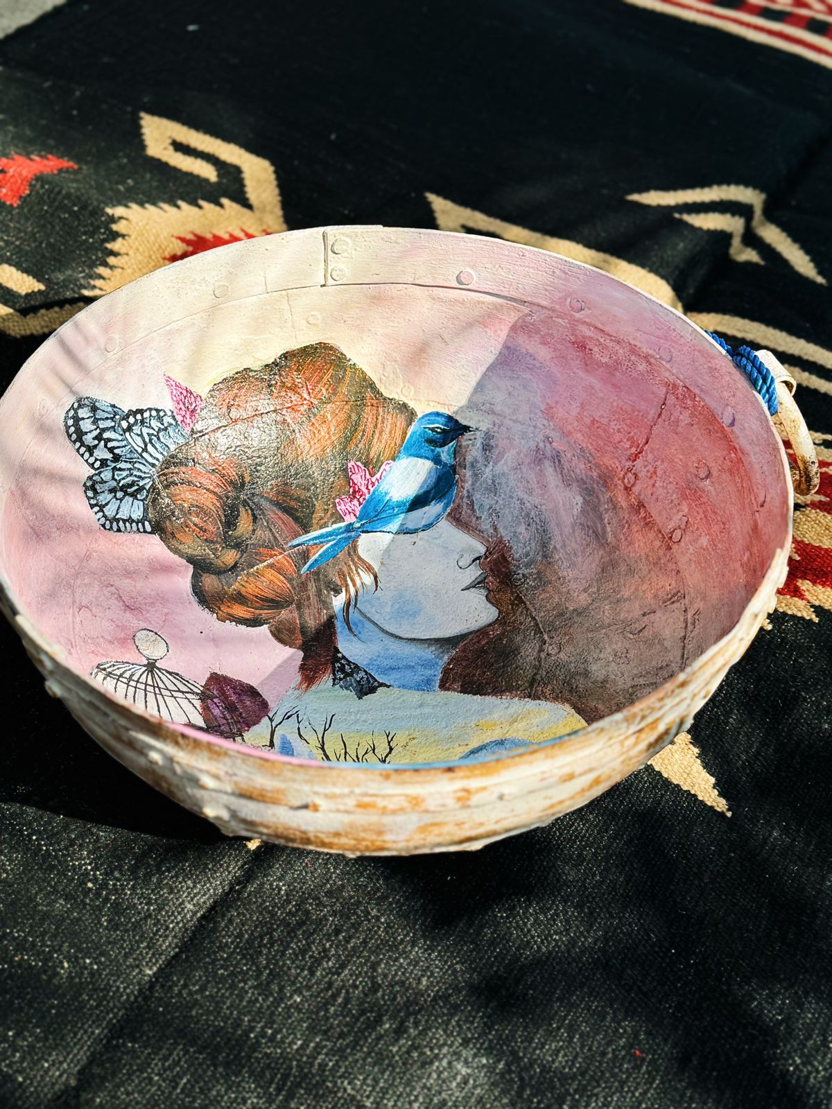 Iron Painted Kadhai Small