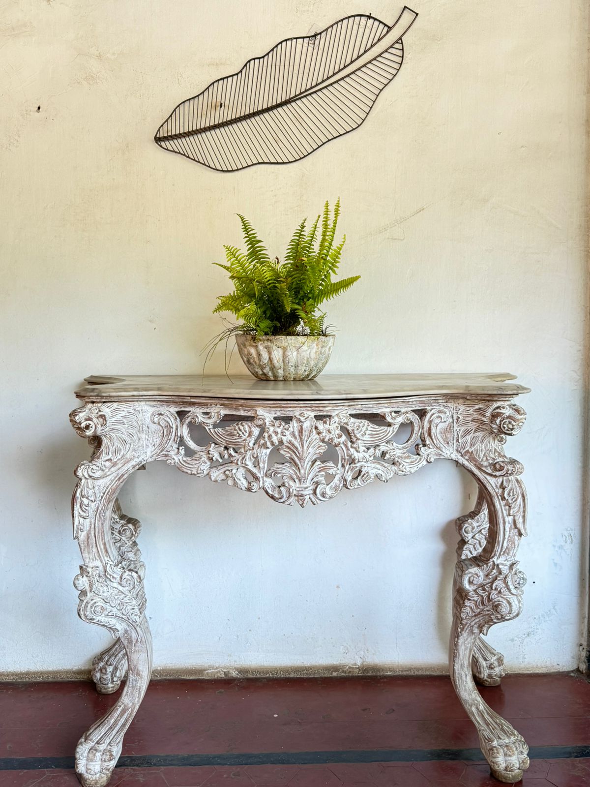 Table with Lion Carvings