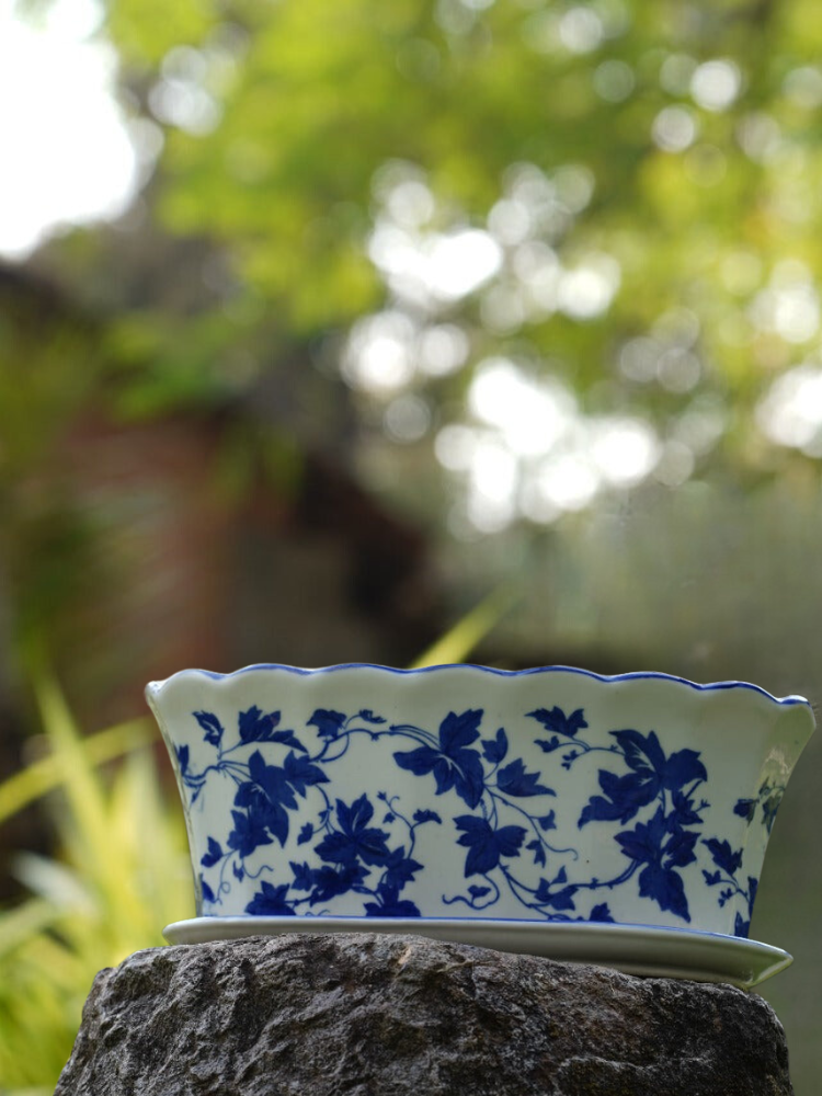 Blue Pottery Planter Small