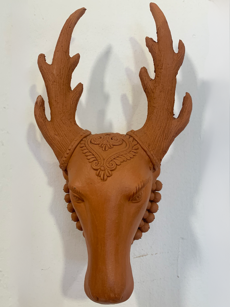 Terracotta Deer Head