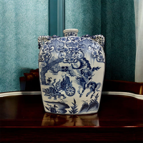 Celestial Blue Porcelain Vase