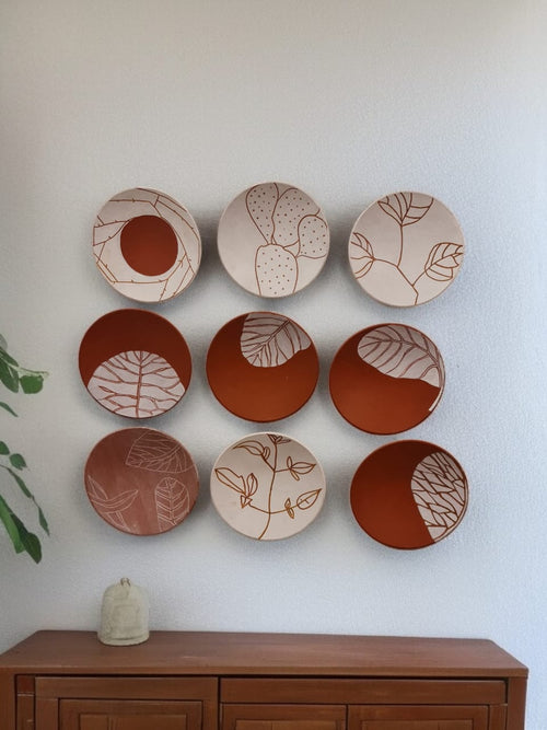 Terracotta Round Painting Plate