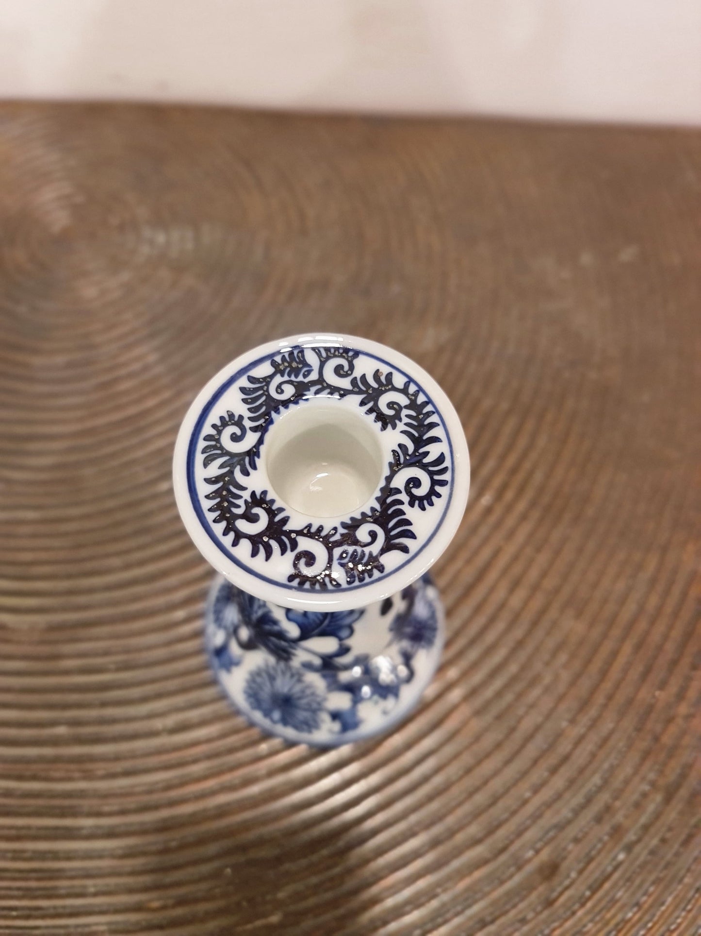 Blue Pottery Medium Candle Stand Each
