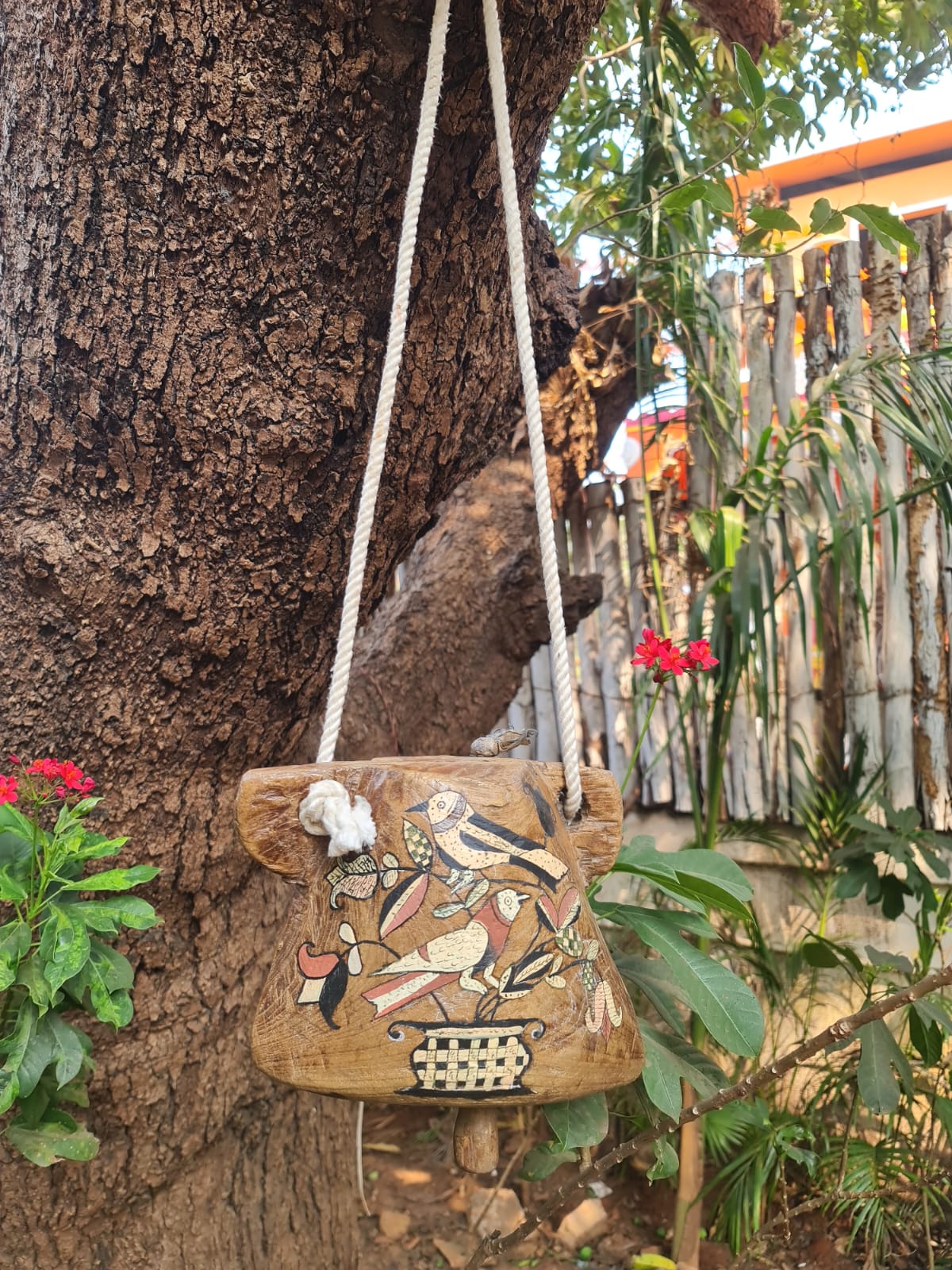 Hand Painted Wooden Bell