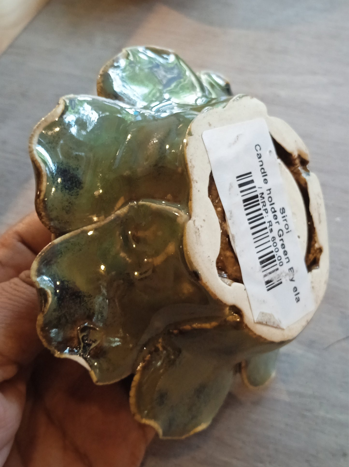 Green Ceramic Candle holder