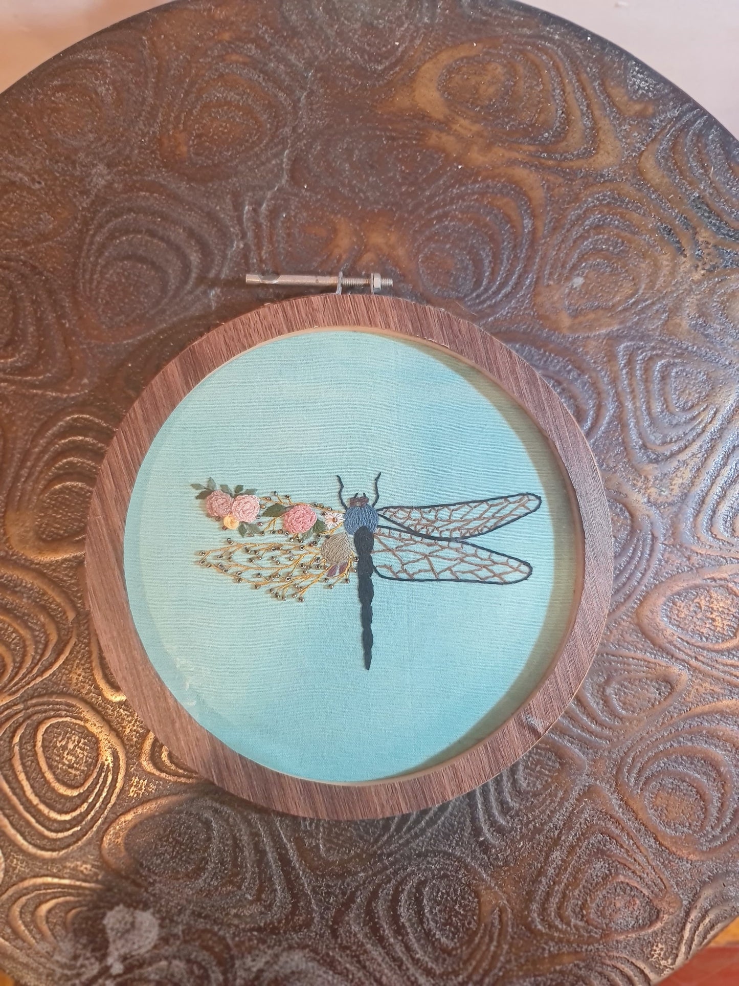 Hand-Embroidered Art Hoop