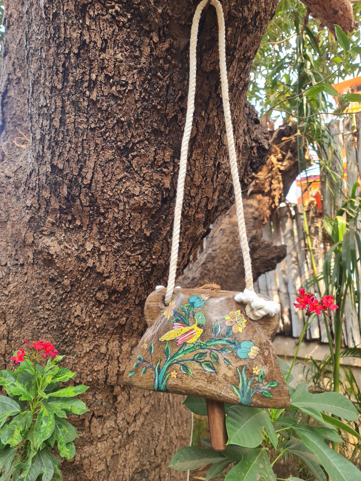 Hand Painted Wooden Bell