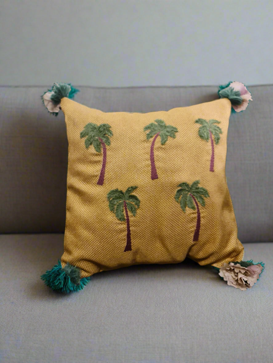 Cushion Cover With Tree Embro
