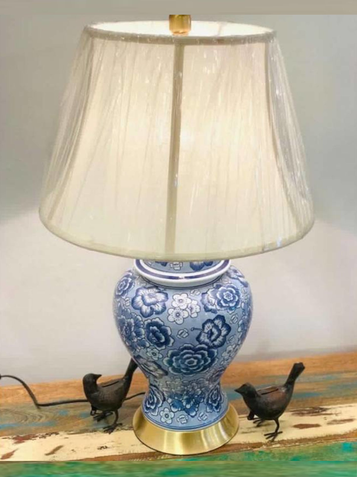 Blue Ceramic Table Lamp