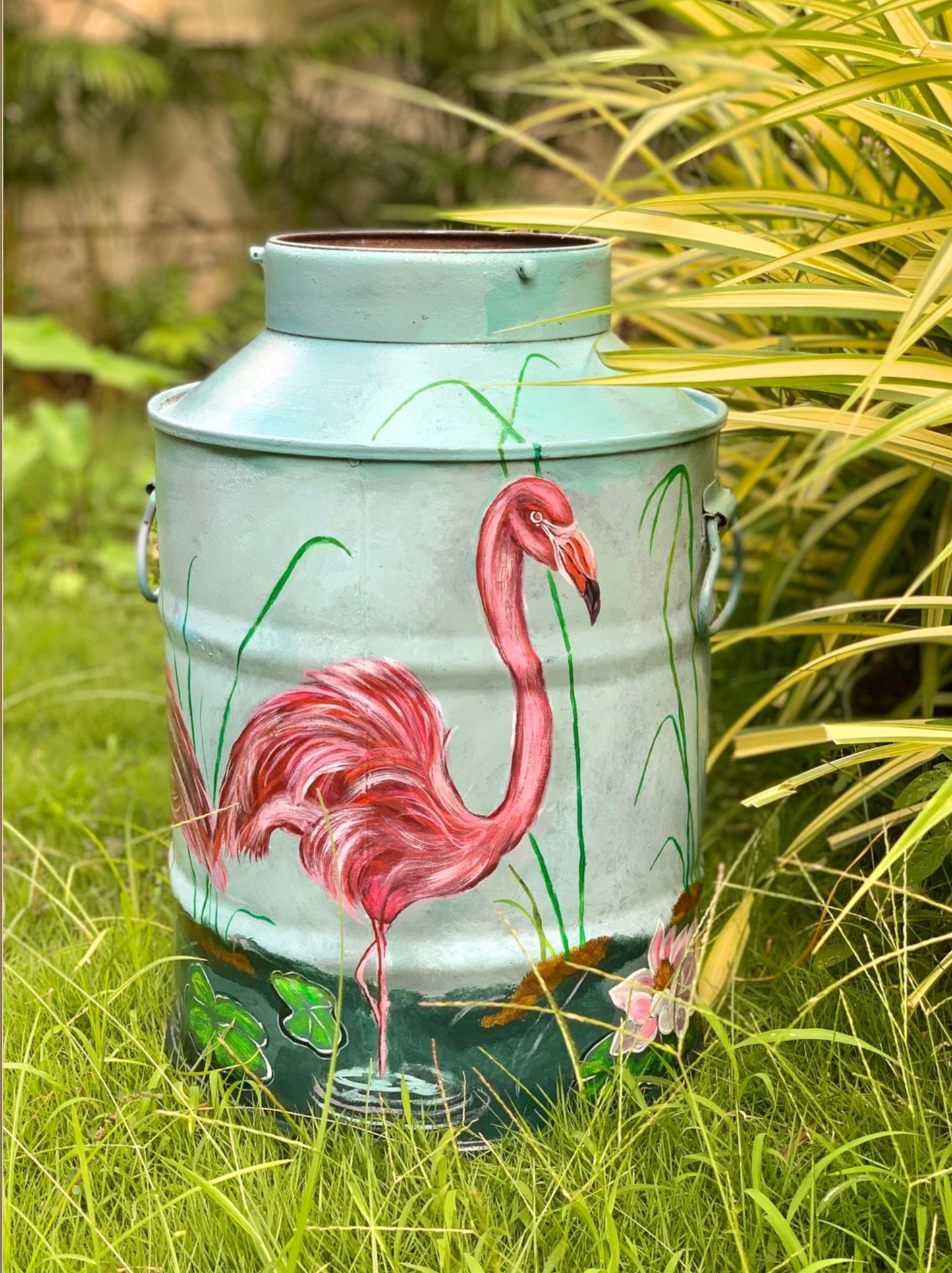 Iron Blue Milk Can