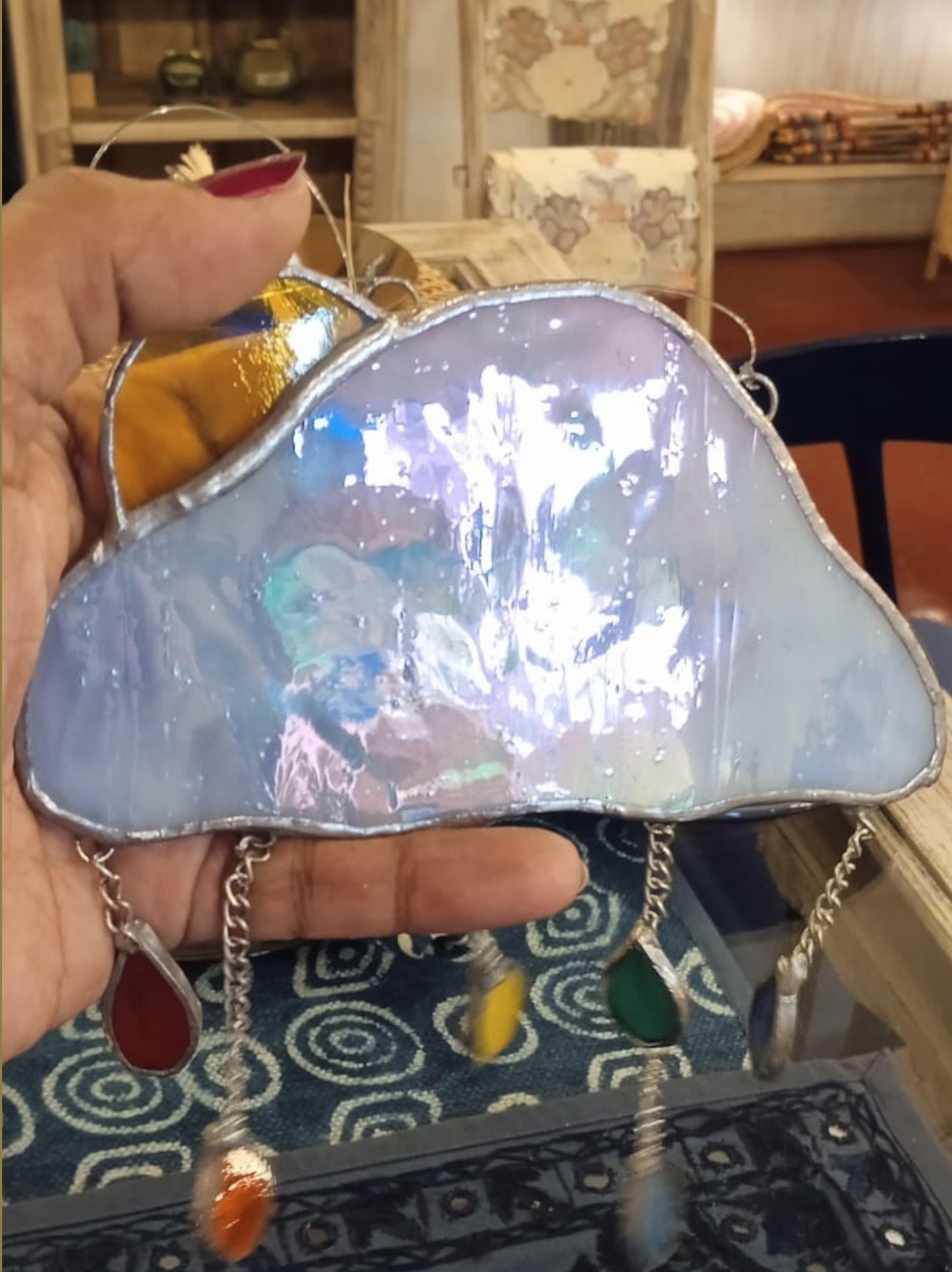 Stained Glass Suncatcher(Sky blue)