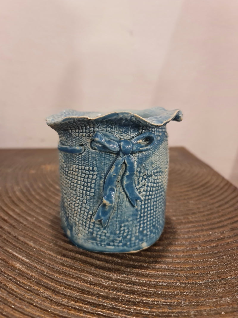Rustic Bow Ceramic Planter