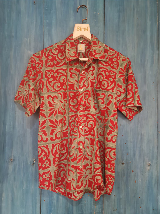 Red Cotton Printed Shirt