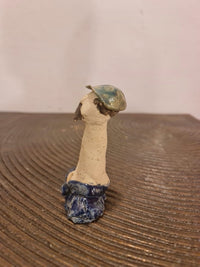 Bird With Hat / Small Head Ceramic Figuirine