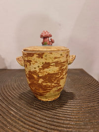 Mushroom Lid Ceramic Jar