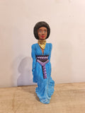 Handcrafted Blue Lady Sculpture