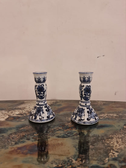 Blue Pottery Small Candle Stand Each