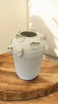 Abstract White Porcelain Vase