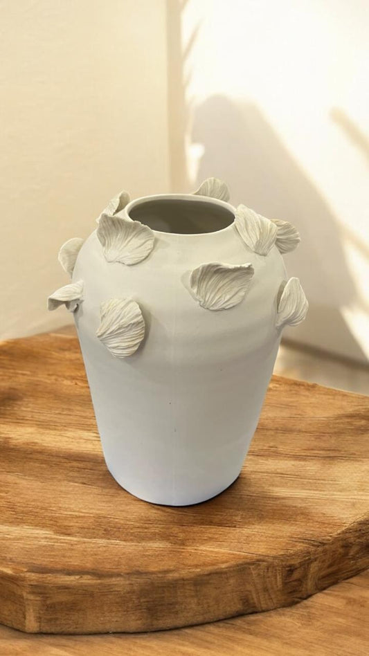 Abstract White Porcelain Vase