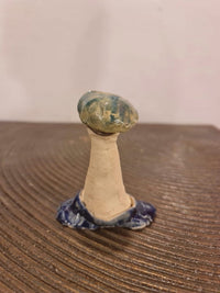 Bird With Hat / Small Head Ceramic Figuirine