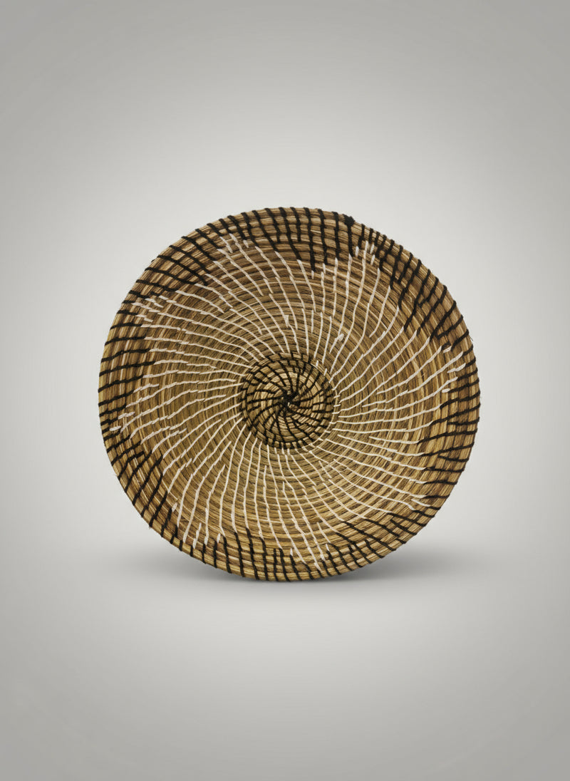 Earth Spiral Handwoven Wall Basket