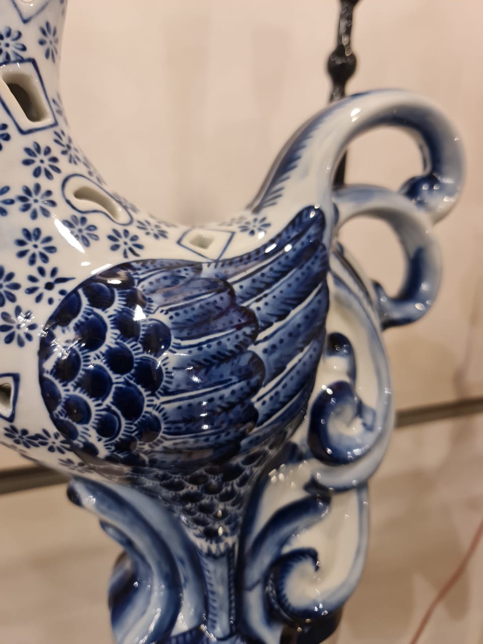 Blue Pottery Rooster