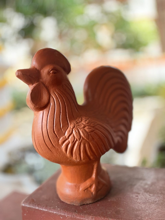 Terracotta Cock Figuirine | Terracotta Rooster