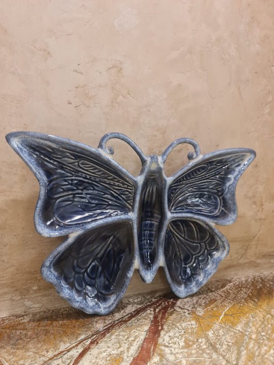 Blue Glazed Butterfly Platter