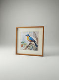 Blue & Gold Songbird Art Frame