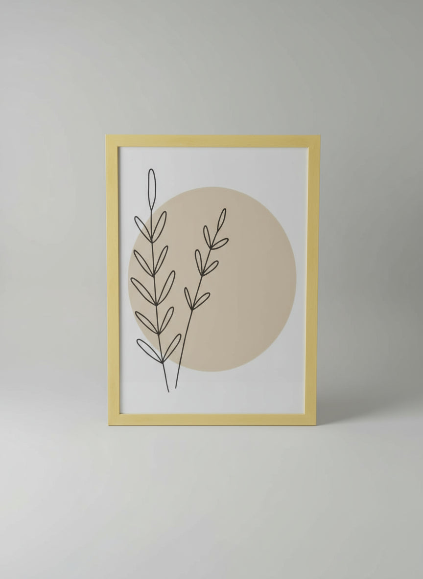 Minimalist Botanical Line Art Print Frame