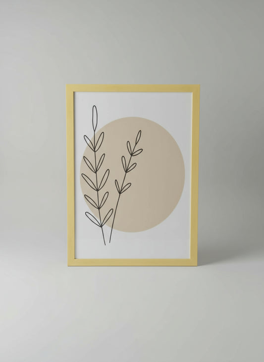 Minimalist Botanical Line Art Print Frame