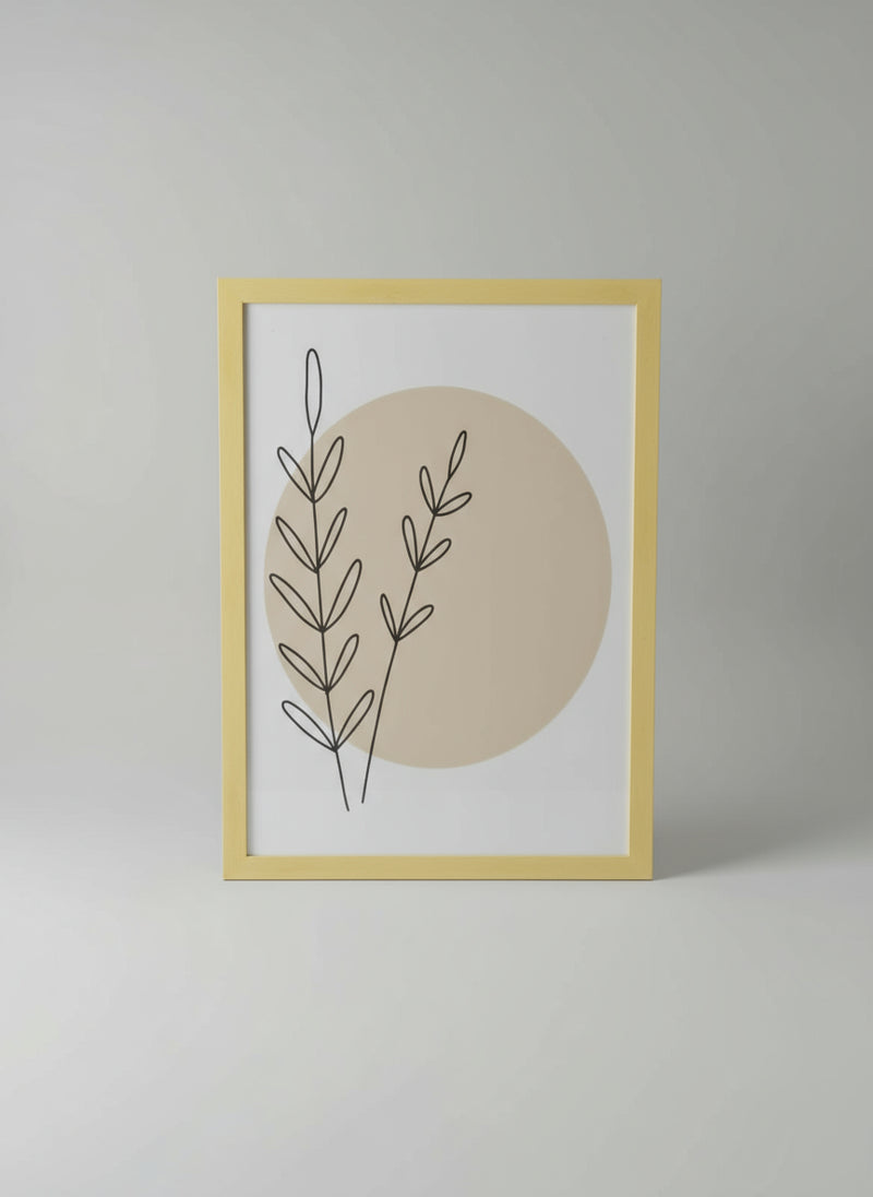 Minimalist Botanical Line Art Print Frame