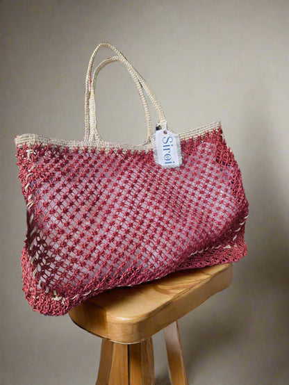 Red Macrame Bag