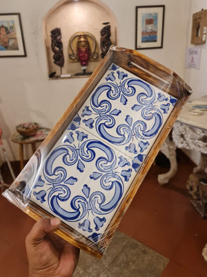 Wooden Tile Tray