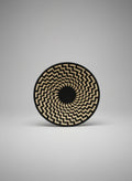Midnight Spiral Handwoven Wall Basket