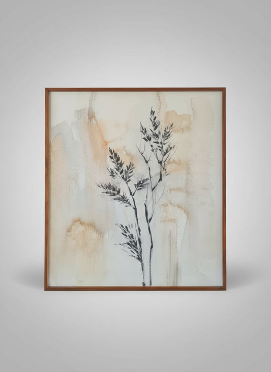 Framed artwork with a branch design