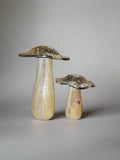 Wooden & Silver Mushroom Décor